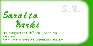 sarolta marki business card